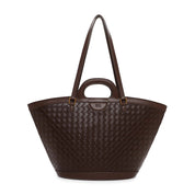 Bolsa Tote Santa Lolla Marrom Tresse Tramada