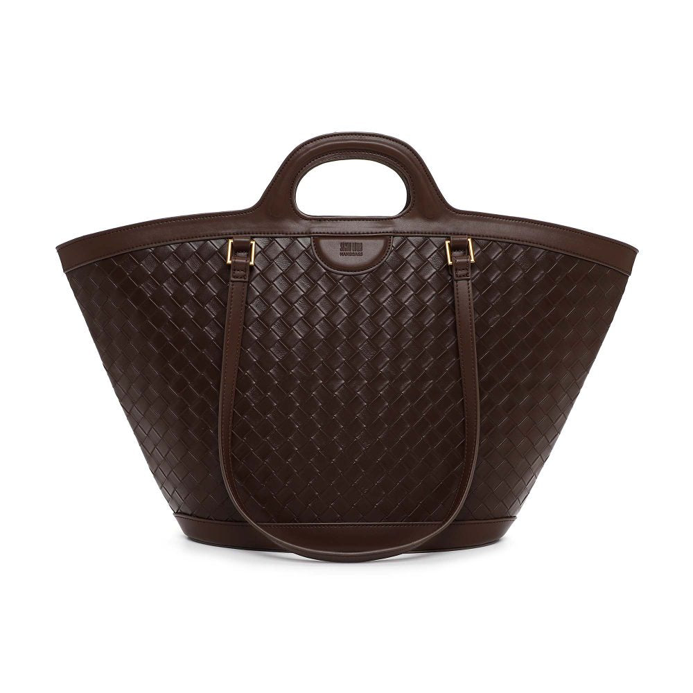 Bolsa Tote Santa Lolla Marrom Tresse Tramada