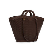 Bolsa Tote Santa Lolla Marrom Tresse Tramada