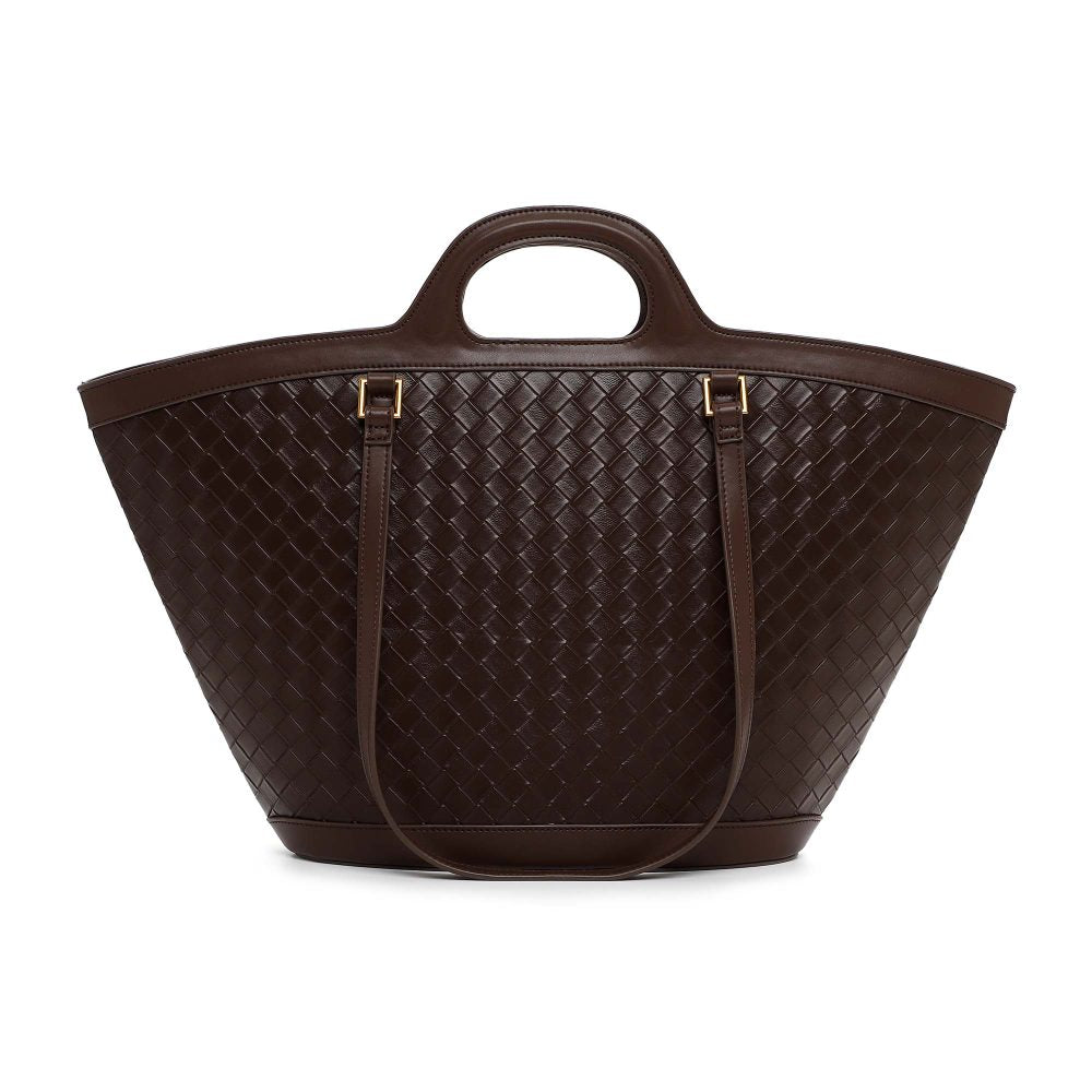 Bolsa Tote Santa Lolla Marrom Tresse Tramada