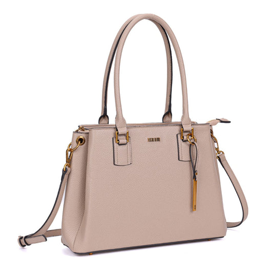 Bolsa Tote Santa Lolla Nude Alça Tiracolo Zíper