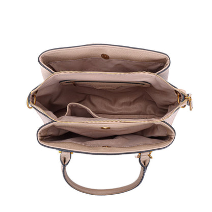Bolsa Tote Santa Lolla Nude Alça Tiracolo Zíper