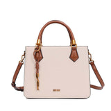 Bolsa Tote Santa Lolla Off White Bicolor Alça Longa