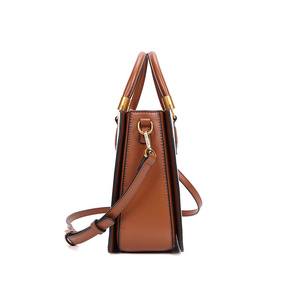 Bolsa Tote Santa Lolla Off White Bicolor Alça Longa