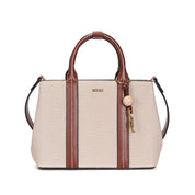Bolsa Tote Santa Lolla Off White Canvas Alça Dupla