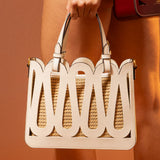 Bolsa Tote Santa Lolla Off White Recorte Vazado