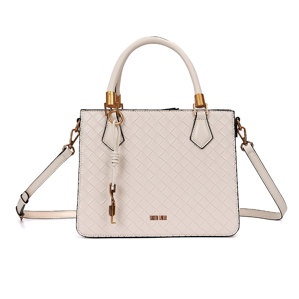 Bolsa Tote Santa Lolla Off White Tresse Alça Tiracolo