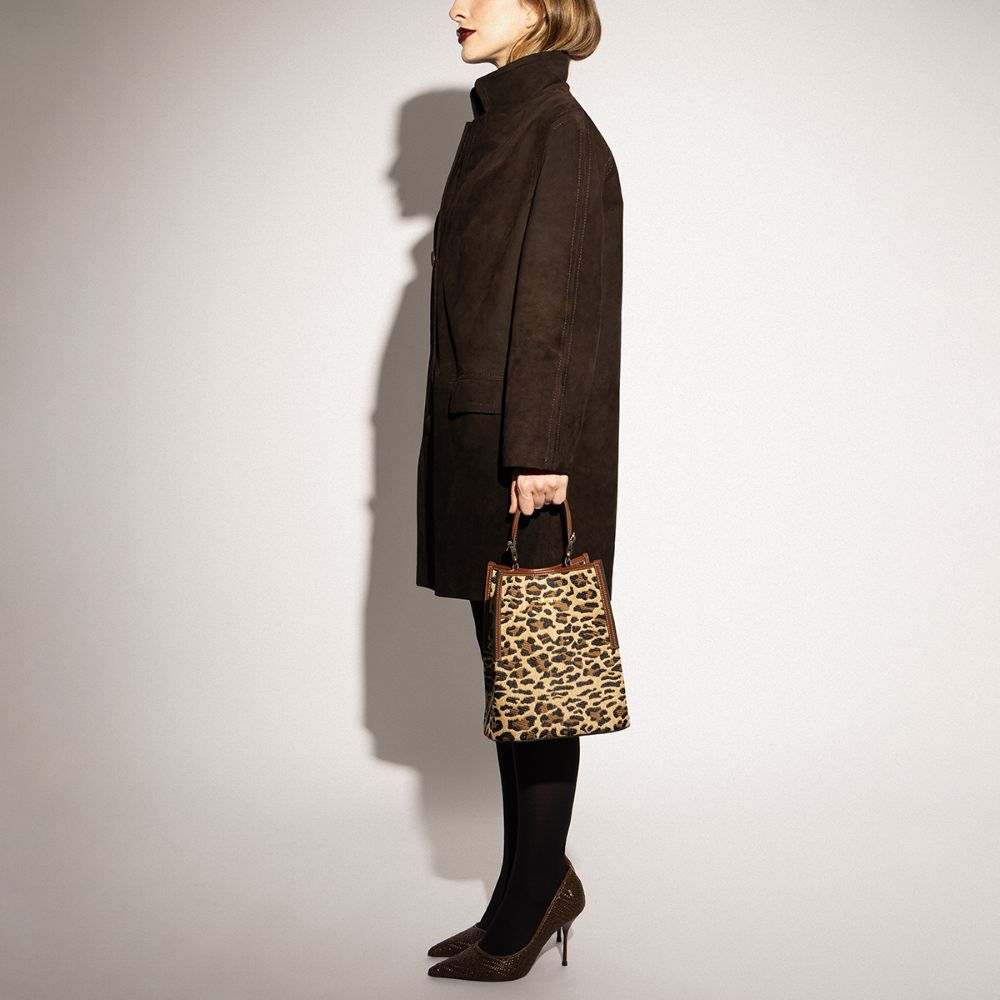 Bolsa Tote Santa Lolla Onça Tramado Alça Dupla