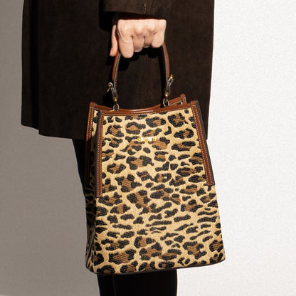 Bolsa Tote Santa Lolla Onça Tramado Alça Dupla