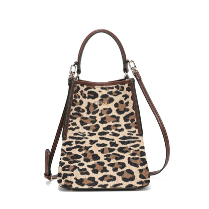 Bolsa Tote Santa Lolla Onça Tramado Alça Dupla