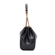 Bolsa Tote Santa Lolla Preta Alça Corrente Dourada