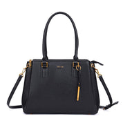 Bolsa Tote Santa Lolla Preta Alça Dupla Tiracolo
