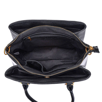 Bolsa Tote Santa Lolla Preta Alça Dupla Tiracolo