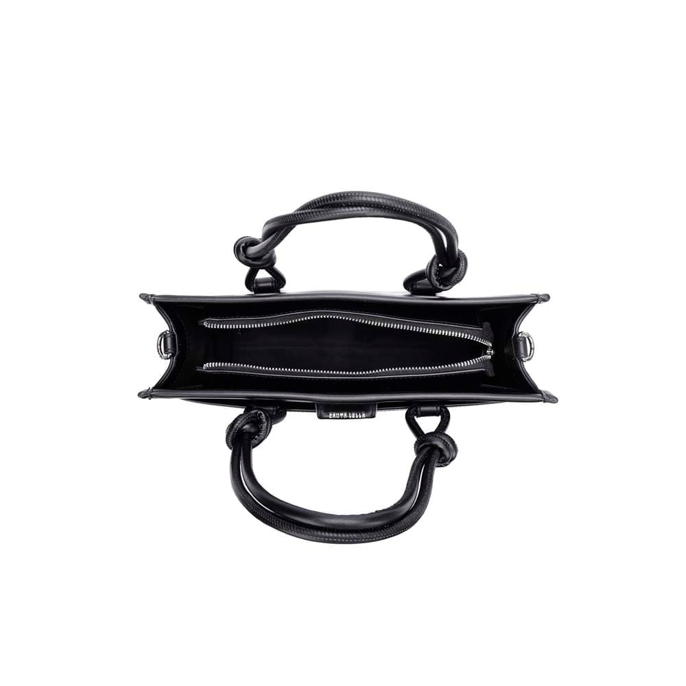 Bolsa Tote Santa Lolla Preta Alça Longa E Pingente