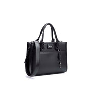Bolsa Tote Santa Lolla Preta Alça Longa E Pingente