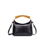 Bolsa Tote Santa Lolla Preta Alça Metal Dourada