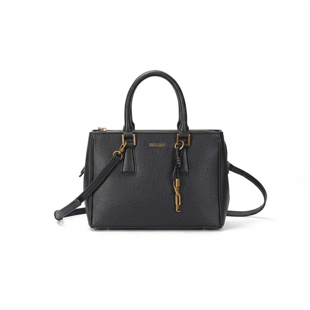 Bolsa Tote Santa Lolla Preta Alça Tiracolo
