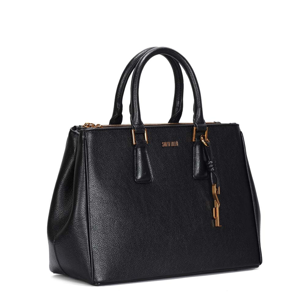 Bolsa Tote Santa Lolla Preta Alça Tiracolo
