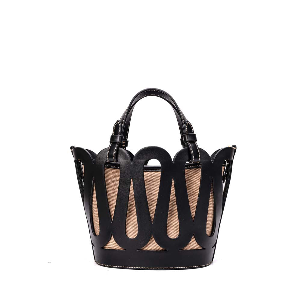 Bolsa Tote Santa Lolla Preta Alça Tiracolo