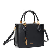 Bolsa Tote Santa Lolla Preta Alça Tiracolo Dourado