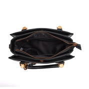 Bolsa Tote Santa Lolla Preta Alça Tiracolo Dourado