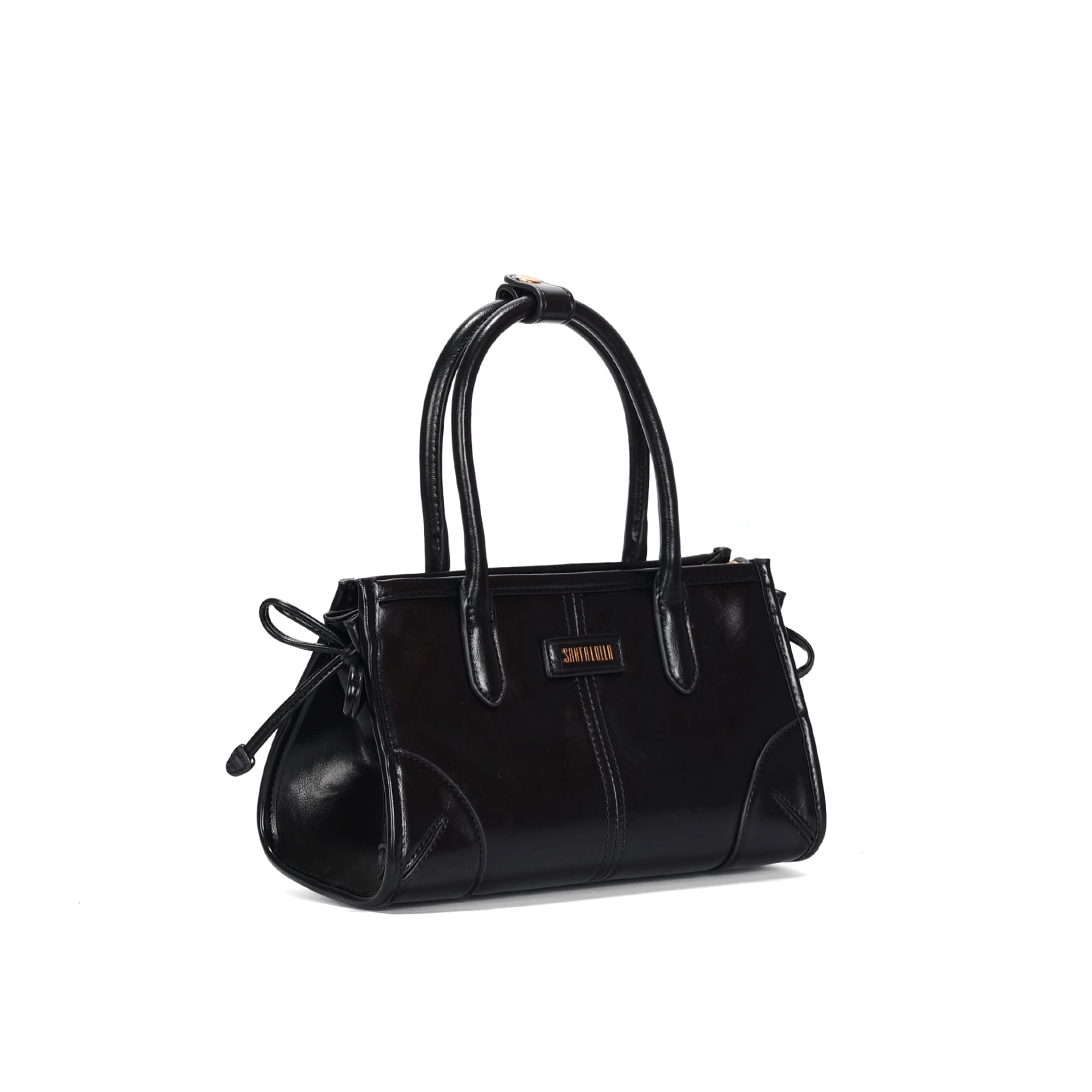 Bolsa Tote Santa Lolla Preta Alça Tiracolo Zíper