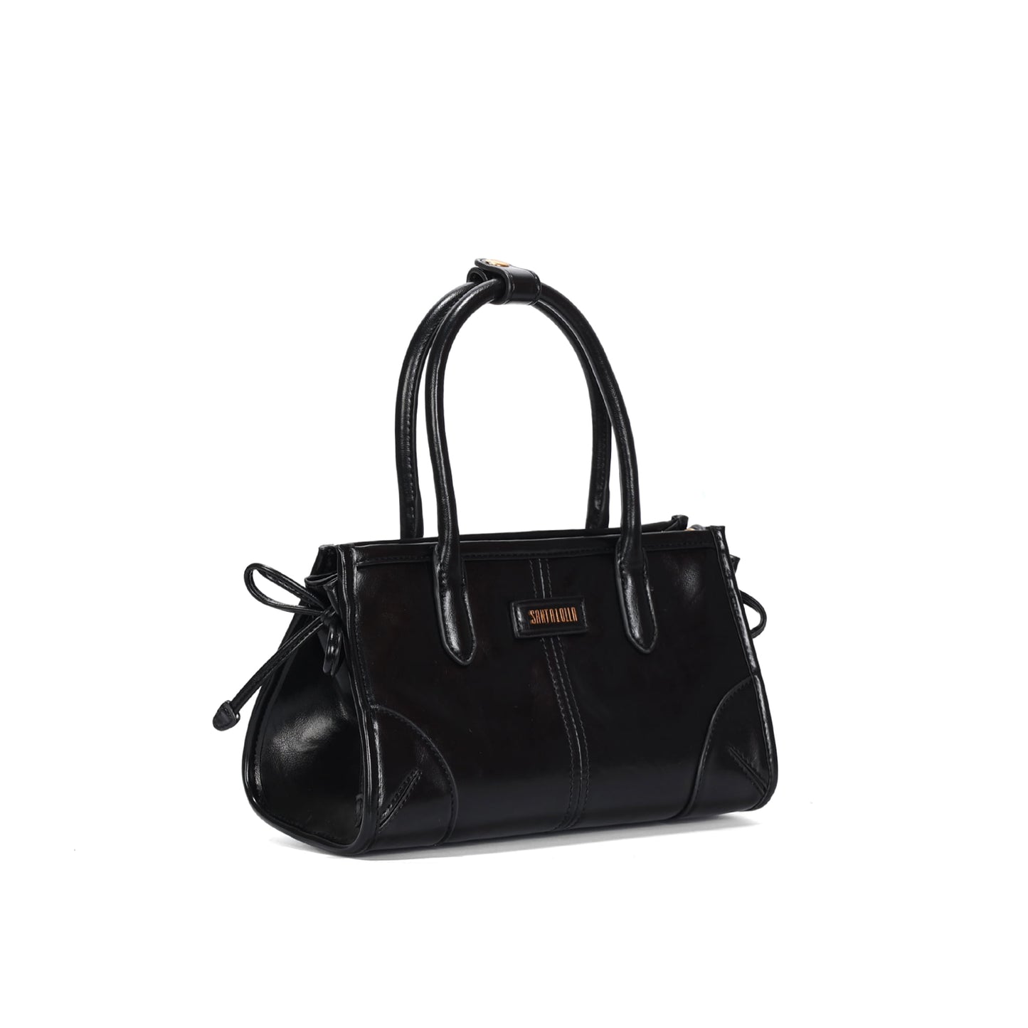 Bolsa Tote Santa Lolla Preta Alça Tiracolo Zíper