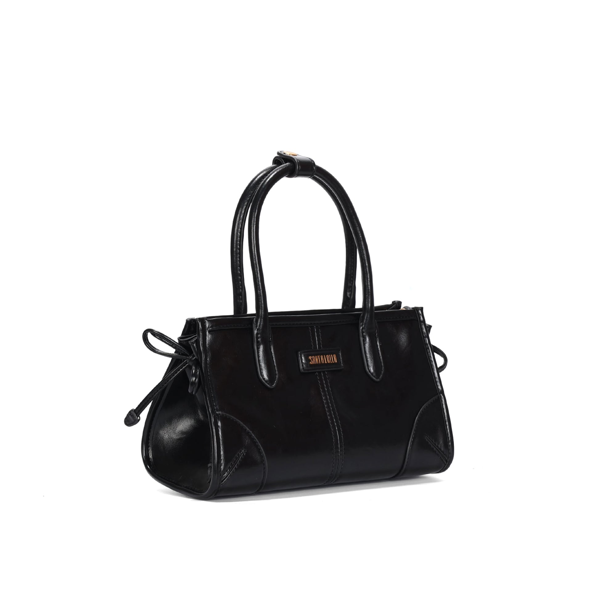 Bolsa Tote Santa Lolla Preta Alça Tiracolo Zíper