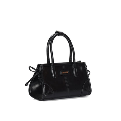 Bolsa Tote Santa Lolla Preta Alça Tiracolo Zíper