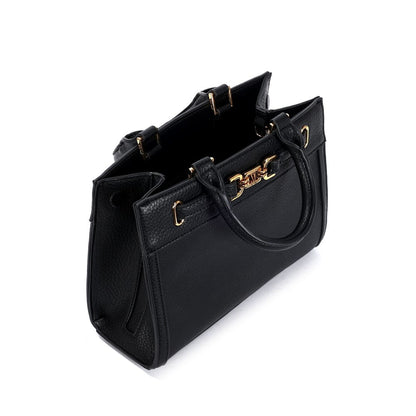 Bolsa Tote Santa Lolla Preta Bridão Alça Transversal