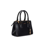 Bolsa Tote Santa Lolla Preta Costura Contrastante