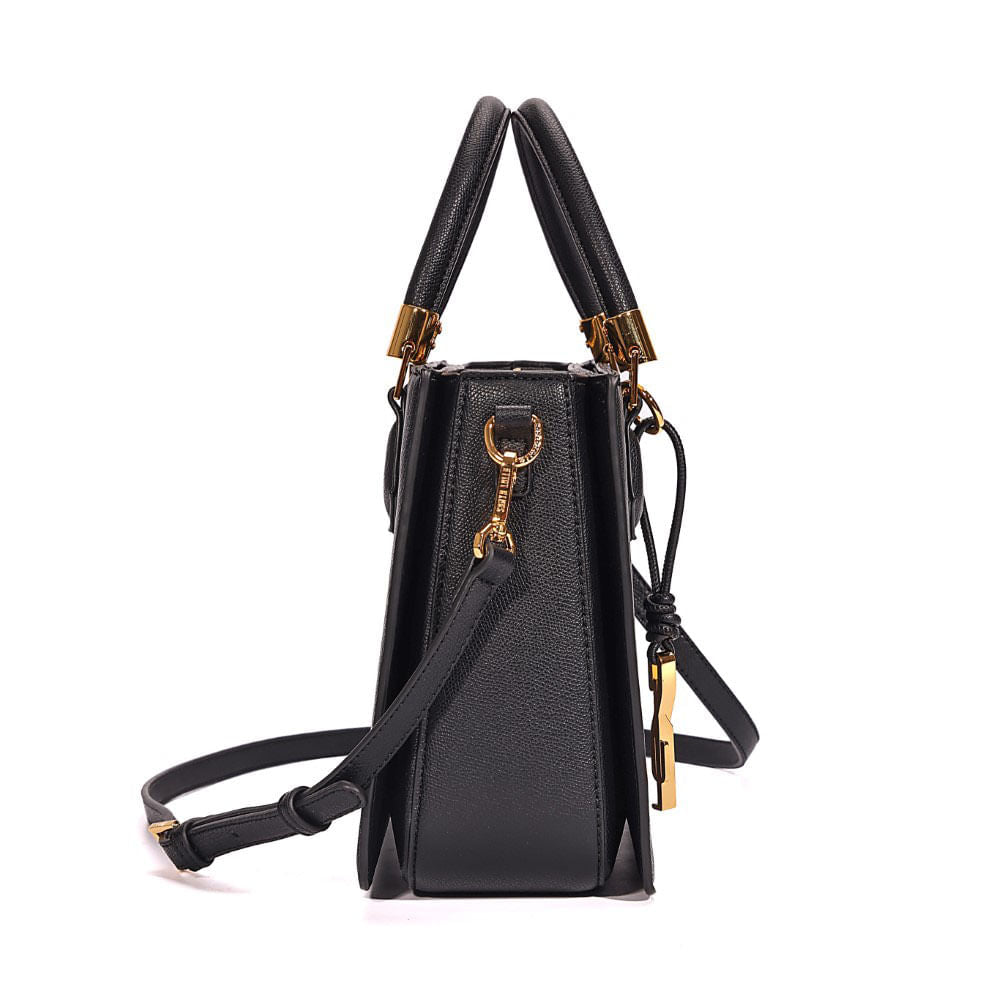 Bolsa Tote Santa Lolla Preta Duas Alças