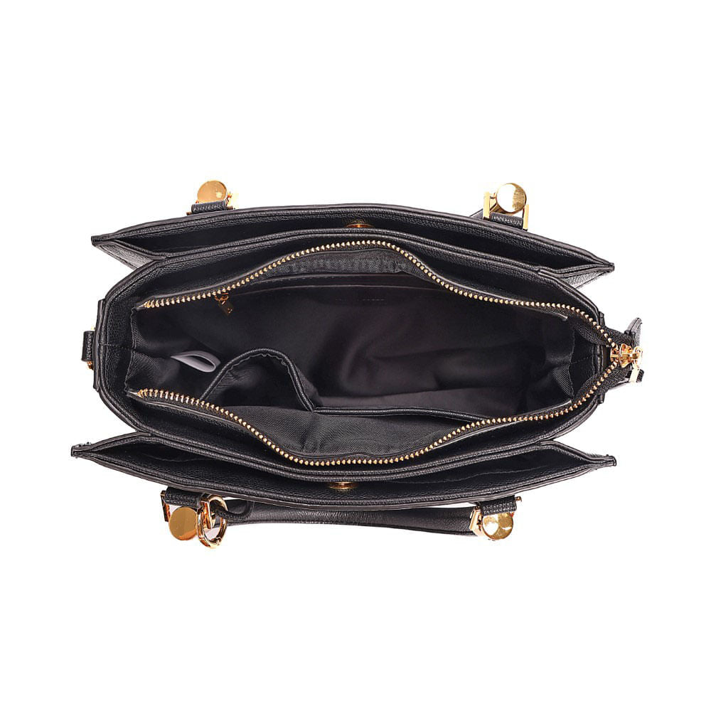 Bolsa Tote Santa Lolla Preta Duas Alças