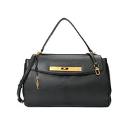 Bolsa Tote Santa Lolla Preta Fecho Giratório