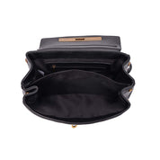 Bolsa Tote Santa Lolla Preta Fecho Giro Dourado