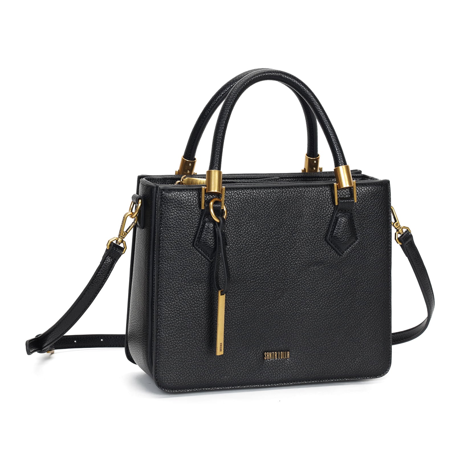 Bolsa Tote Santa Lolla Preta Grande Alça Tiracolo