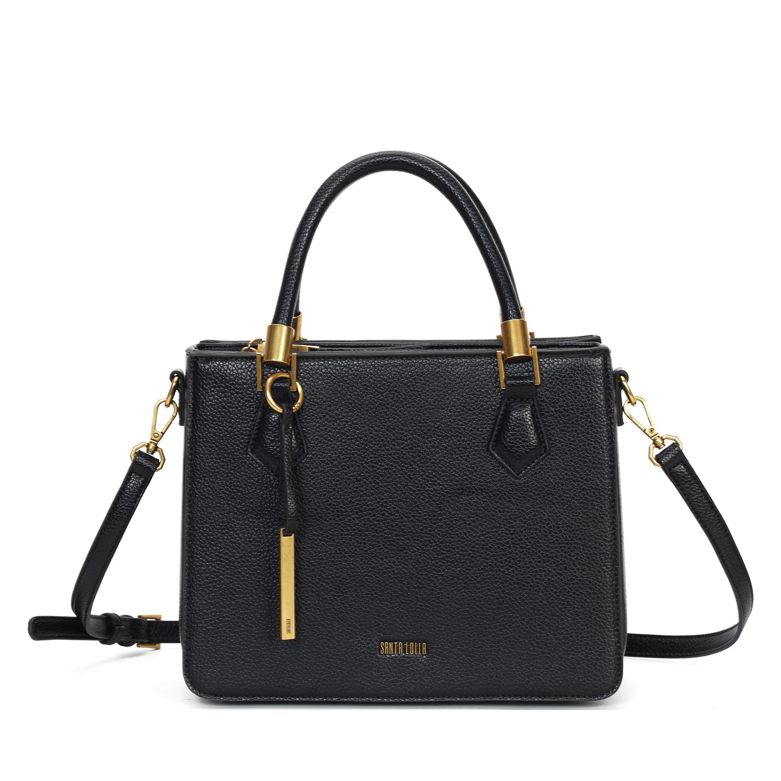 Bolsa Tote Santa Lolla Preta Grande Alça Tiracolo