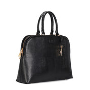 Bolsa Tote Santa Lolla Preta Lizzard Alça Dupla