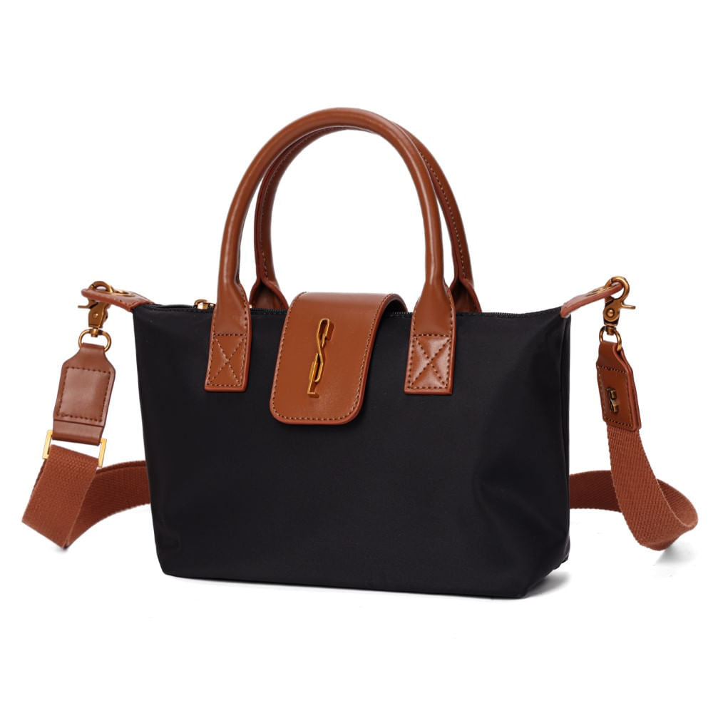 Bolsa Tote Santa Lolla Preta Nylon Alça Tiracolo