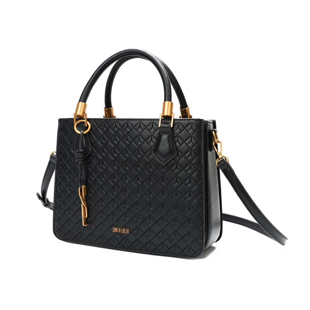 Bolsa Tote Santa Lolla Preta Soft Alça Dupla