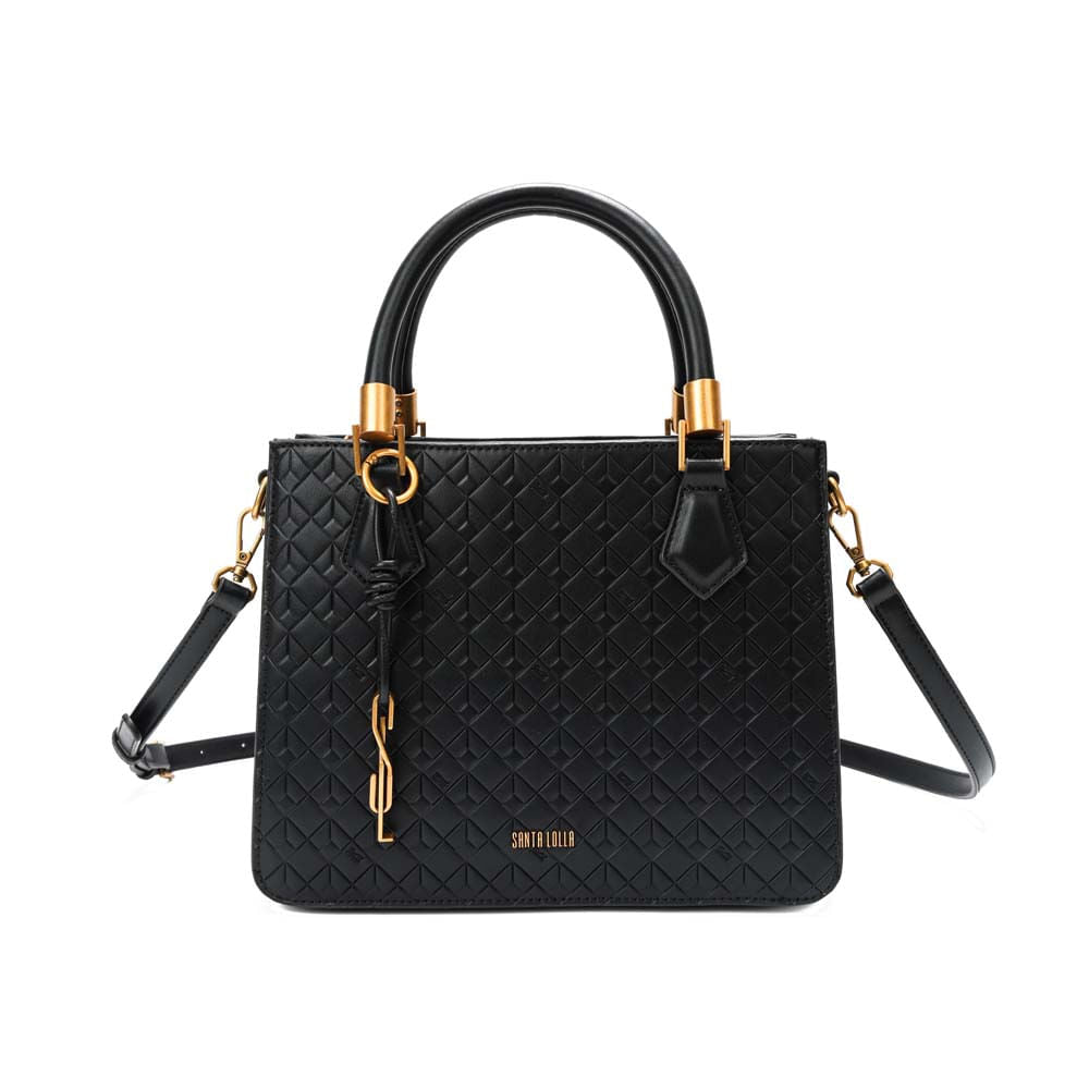 Bolsa Tote Santa Lolla Preta Soft Alça Dupla