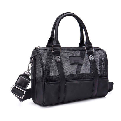 Bolsa Tote Santa Lolla Preta Tela Alça Tiracolo