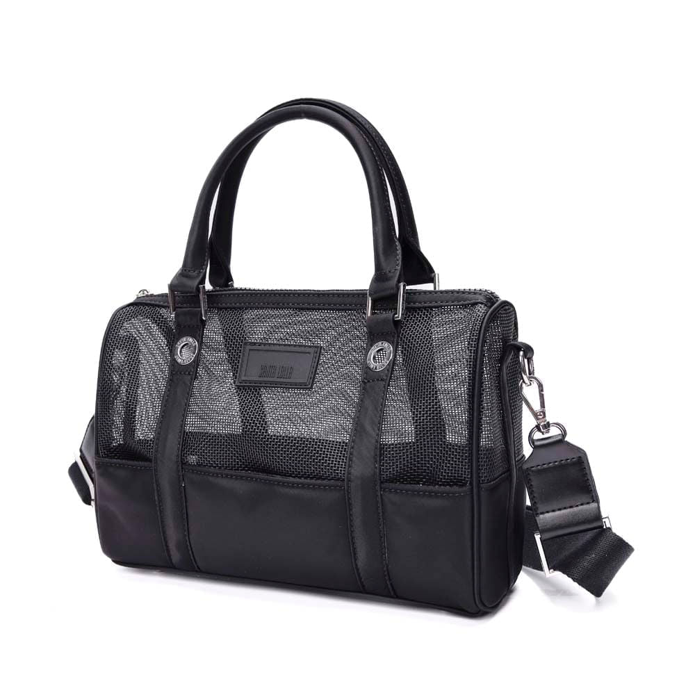 Bolsa Tote Santa Lolla Preta Tela Alça Tiracolo