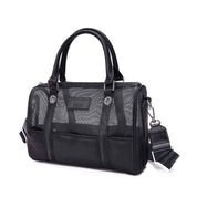 Bolsa Tote Santa Lolla Preta Tela Alça Tiracolo