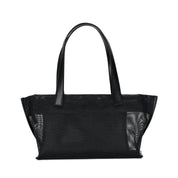Bolsa Tote Santa Lolla Preta Tela Vazado 2 Em 1