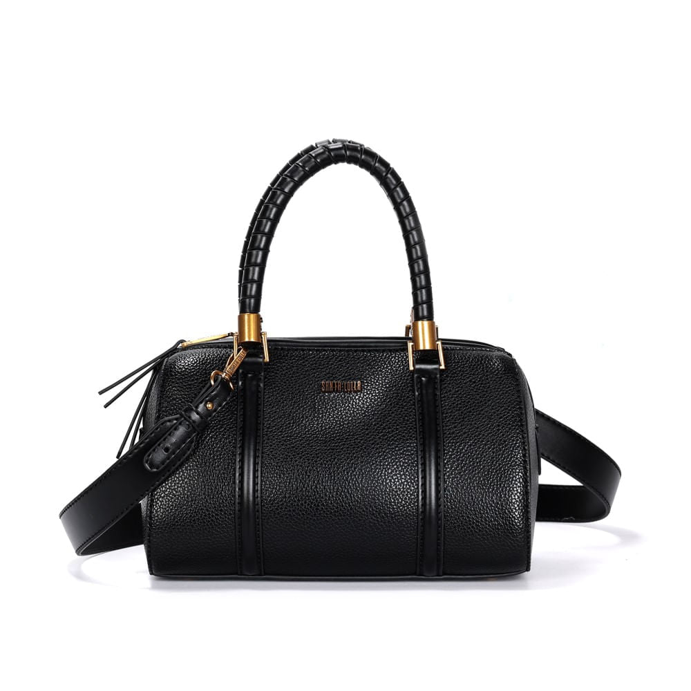 Bolsa Tote Santa Lolla Preta Textura Floater