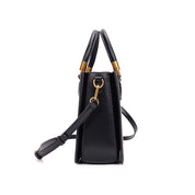 Bolsa Tote Santa Lolla Preta Textura Granulada