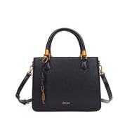 Bolsa Tote Santa Lolla Preta Textura Granulada