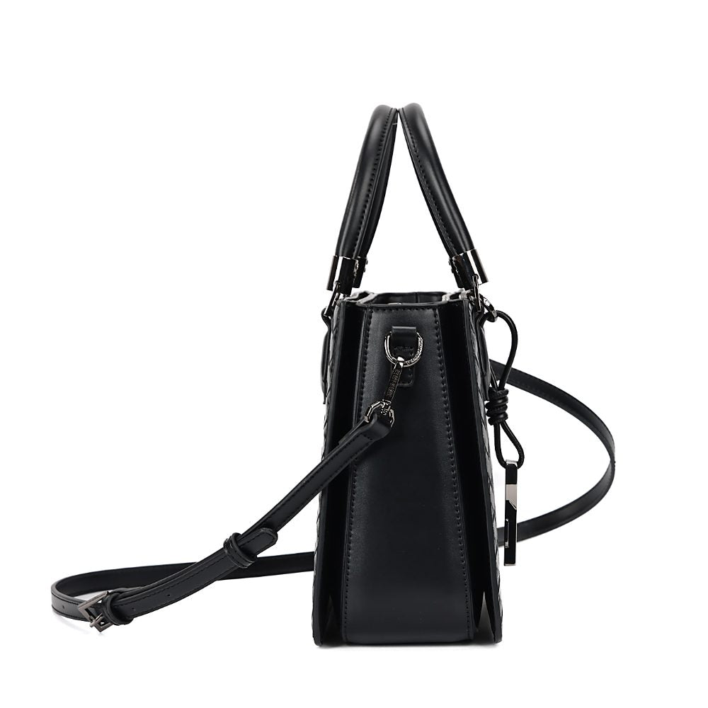Bolsa Tote Santa Lolla Preta Tresse Alça Tiracolo