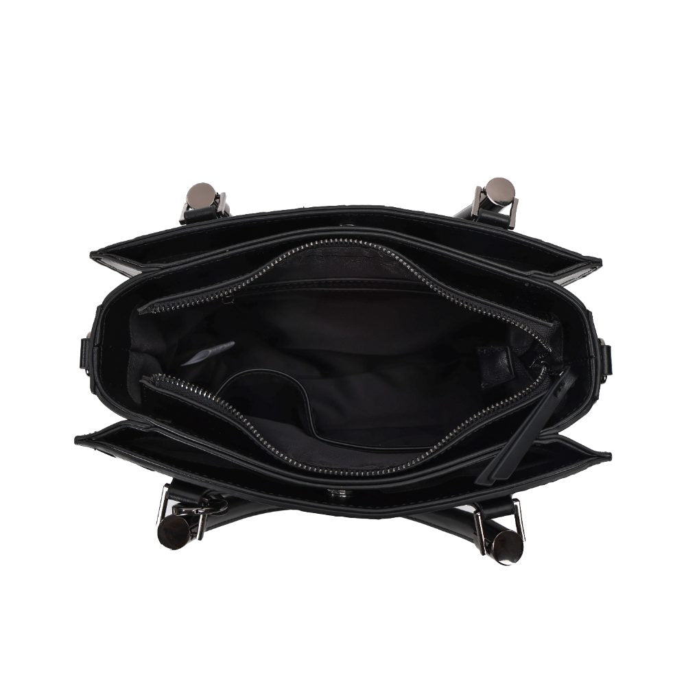 Bolsa Tote Santa Lolla Preta Tresse Alça Tiracolo